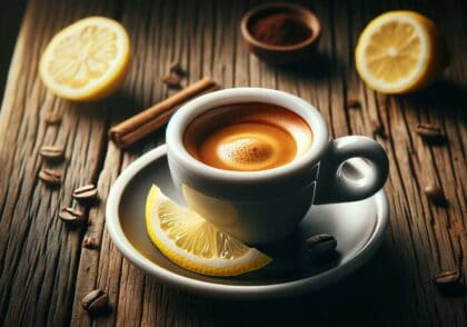 اسپرسو رومانو و اسلایس لیمو